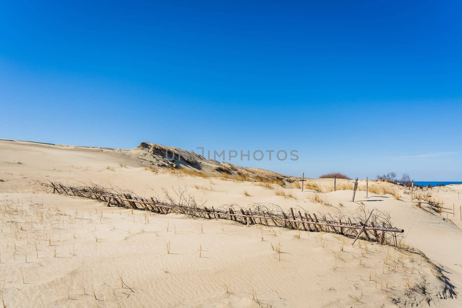 The Gray Dunes, or the Dead Dunes is sandy hills with a bit of green specks at the Lithuanian side of the Curonian Spit.