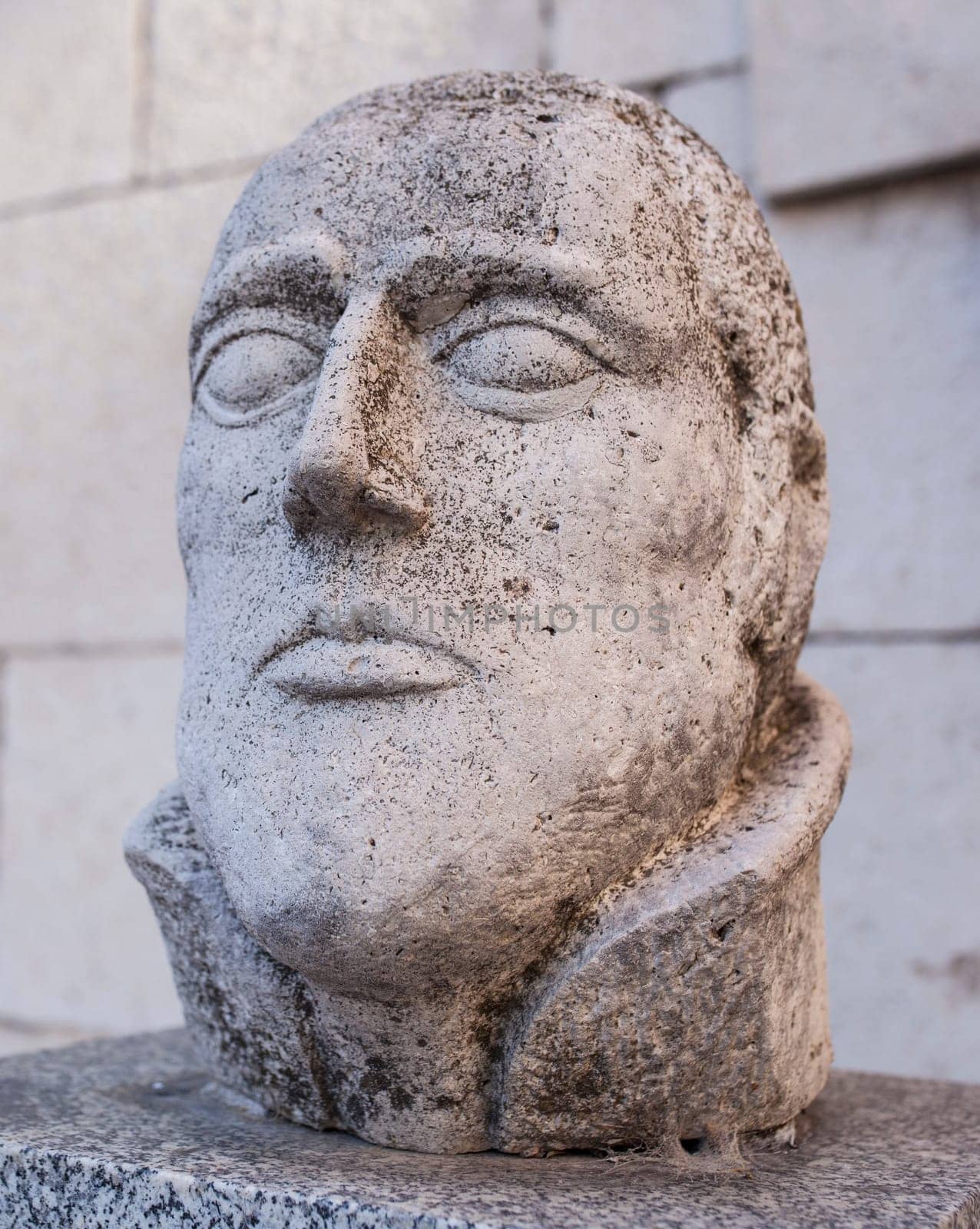 Valladolid, Spain - July 18th, 2020: Juan Ponce de Leon bust. House Museum of Columbus and research centre for American history, Valladolid, Spain