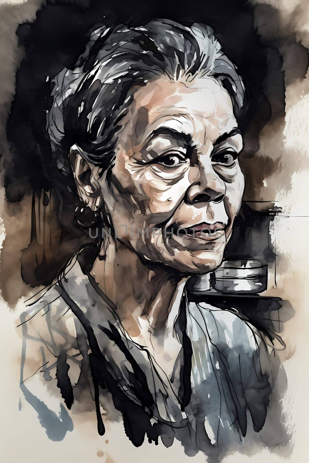 A 50 year old Latina woman is being portrayed in a cozy kitchen. (generative AI)