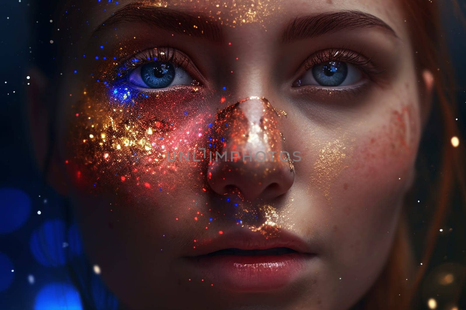 A middle-aged Latina woman is captured inside a cozy coffee shop. (generative AI)