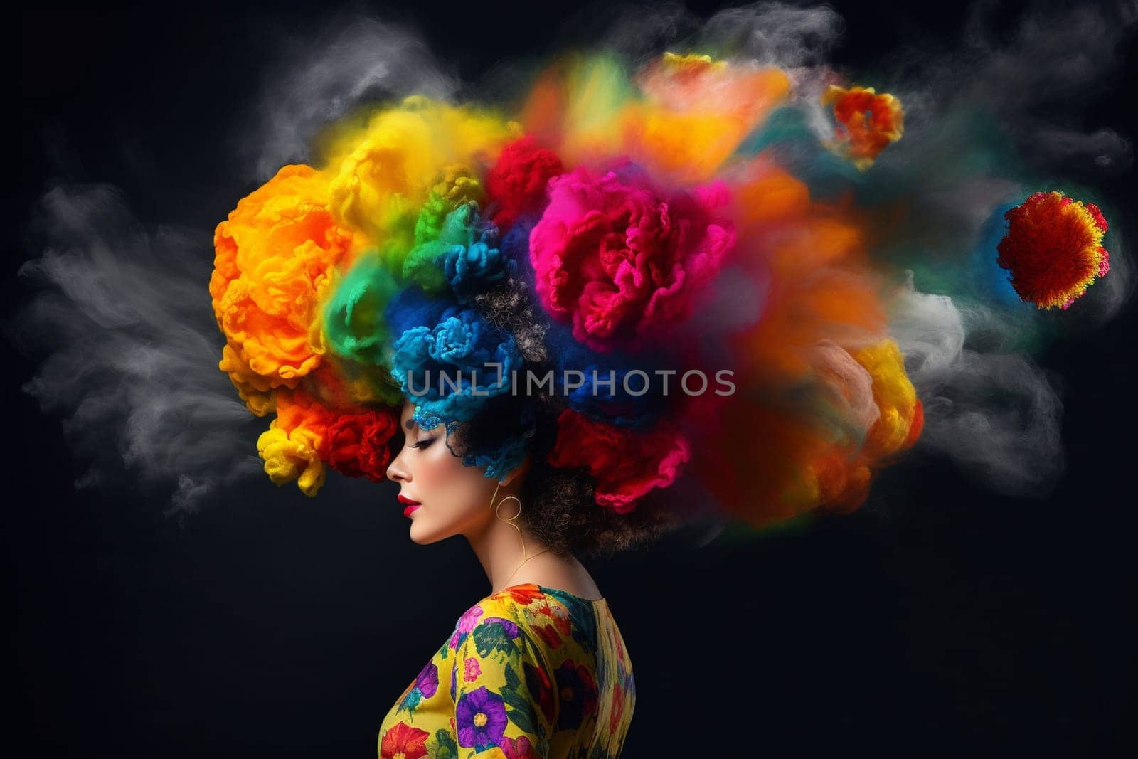 A woman 21 years old Latin American is being portrayed on a vibrant beach during a sunny day (generative AI)