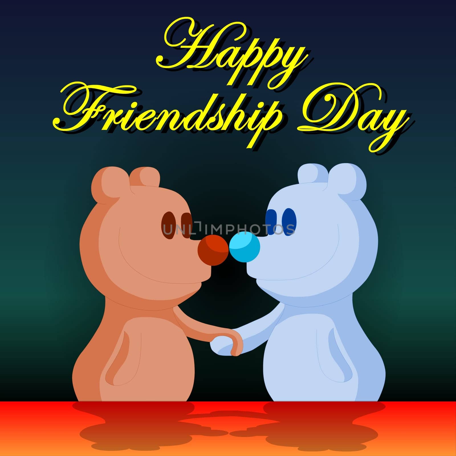 Illustration - Shake Hand - Friends - Hug