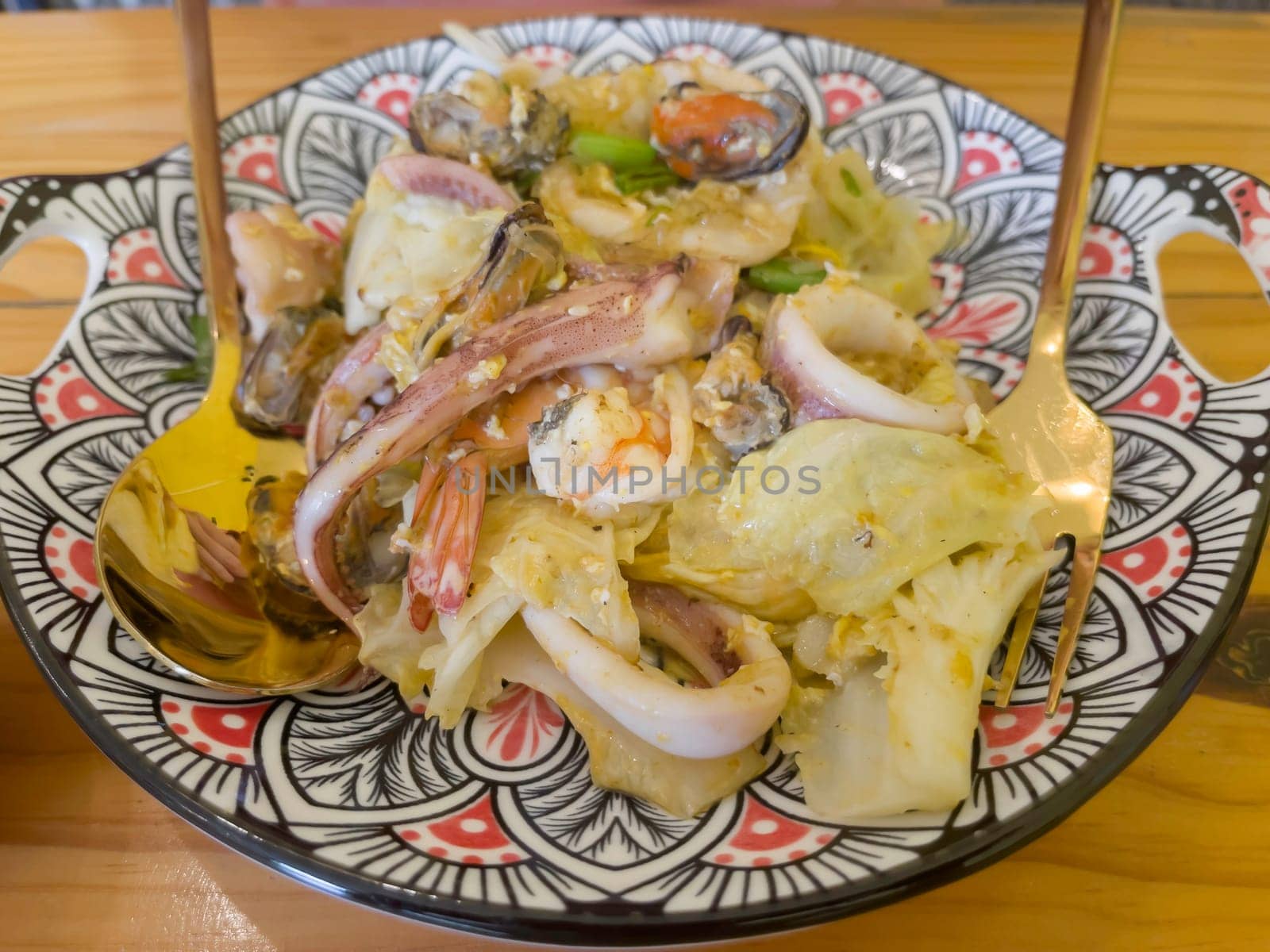 Breakfast street food in Thailand, stock photo