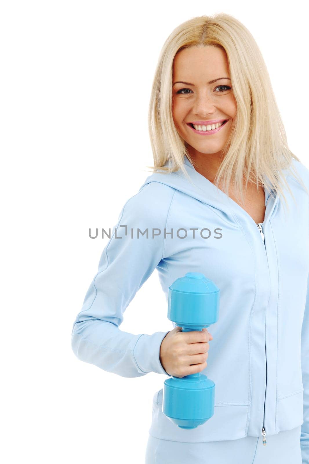 sport woman isolated on white