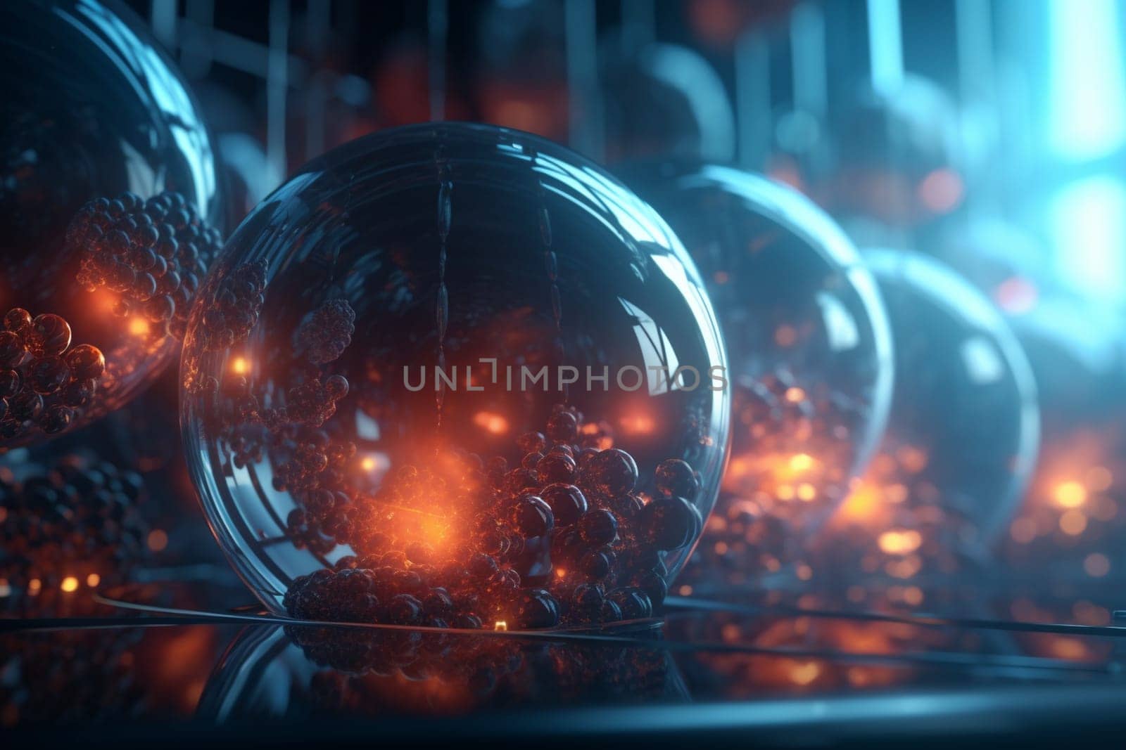 The intersection of science and business is on full display in the futuristic offices of a bioengineering company. Here, researchers and executives work together to push the boundaries of medical science, developing new treatments and therapies that will shape the future of healthcare worldwide. (generative AI)