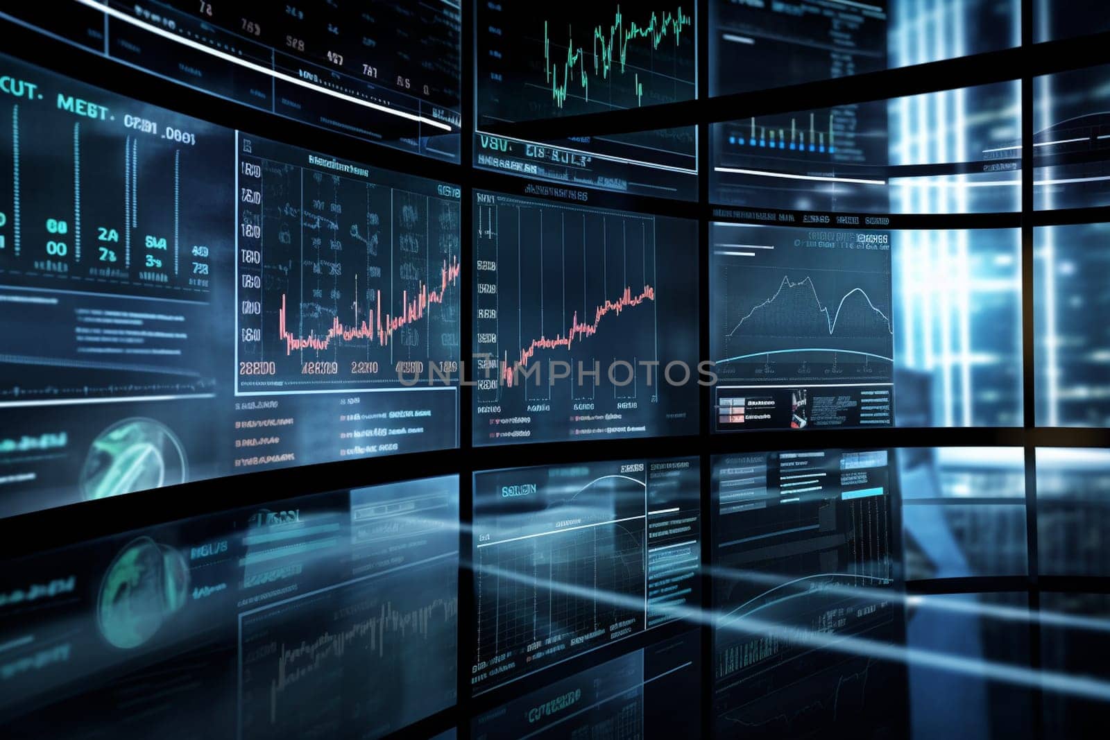 In a sophisticated and sleek office, a financial analyst uses advanced analytics to predict the stock market trends. The environment is calm and professional, with a deep focus on data and analysis. The future of the stock market is at stake, and every minute decision counts. (generative AI)