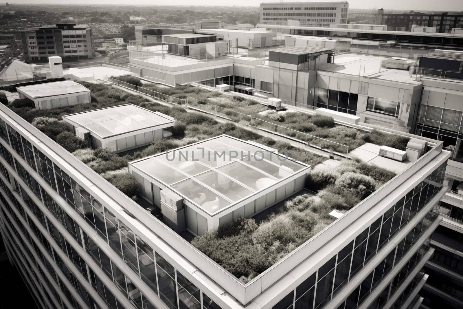 The sleek and modern office building boasts floor-to-ceiling windows, a rooftop garden, and state-of-the-art technology. It's a space where innovation thrives and collaboration is encouraged. The future of business is here. (generative AI)