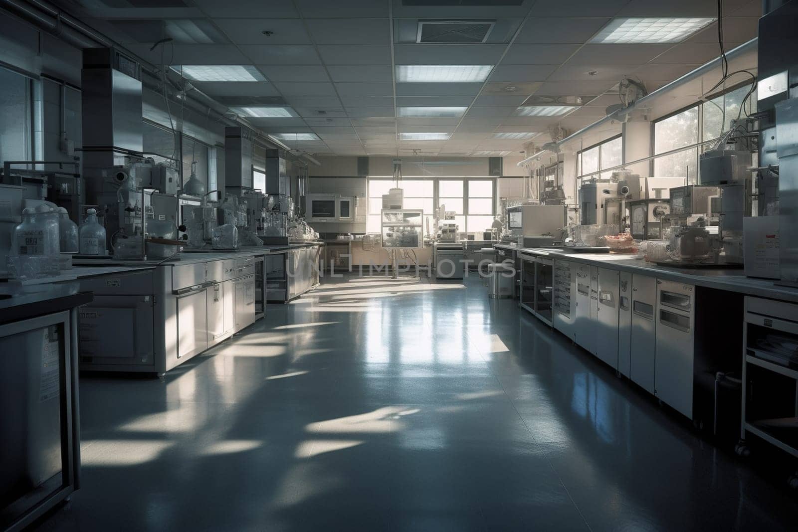 From biotech to nanotech, this laboratory is at the forefront of innovation and discovery, where scientific breakthroughs transform entire industries. As researchers work tirelessly to uncover new knowledge and develop new technologies, the atmosphere is one of precision, rigor, and collaboration. (generative AI)