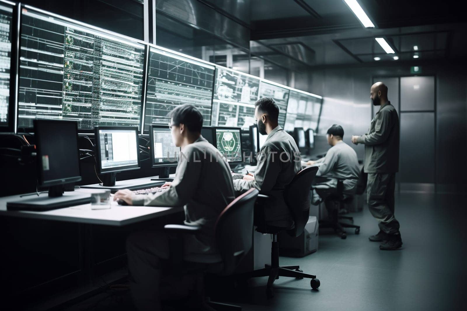 In this highly secure laboratory, a team of developers work on a top-secret project that could change the course of technology forever. With their advanced knowledge and innovative thinking, they are pushing the boundaries of what is possible, ready to unveil their groundbreaking technology to the world. (generative AI)