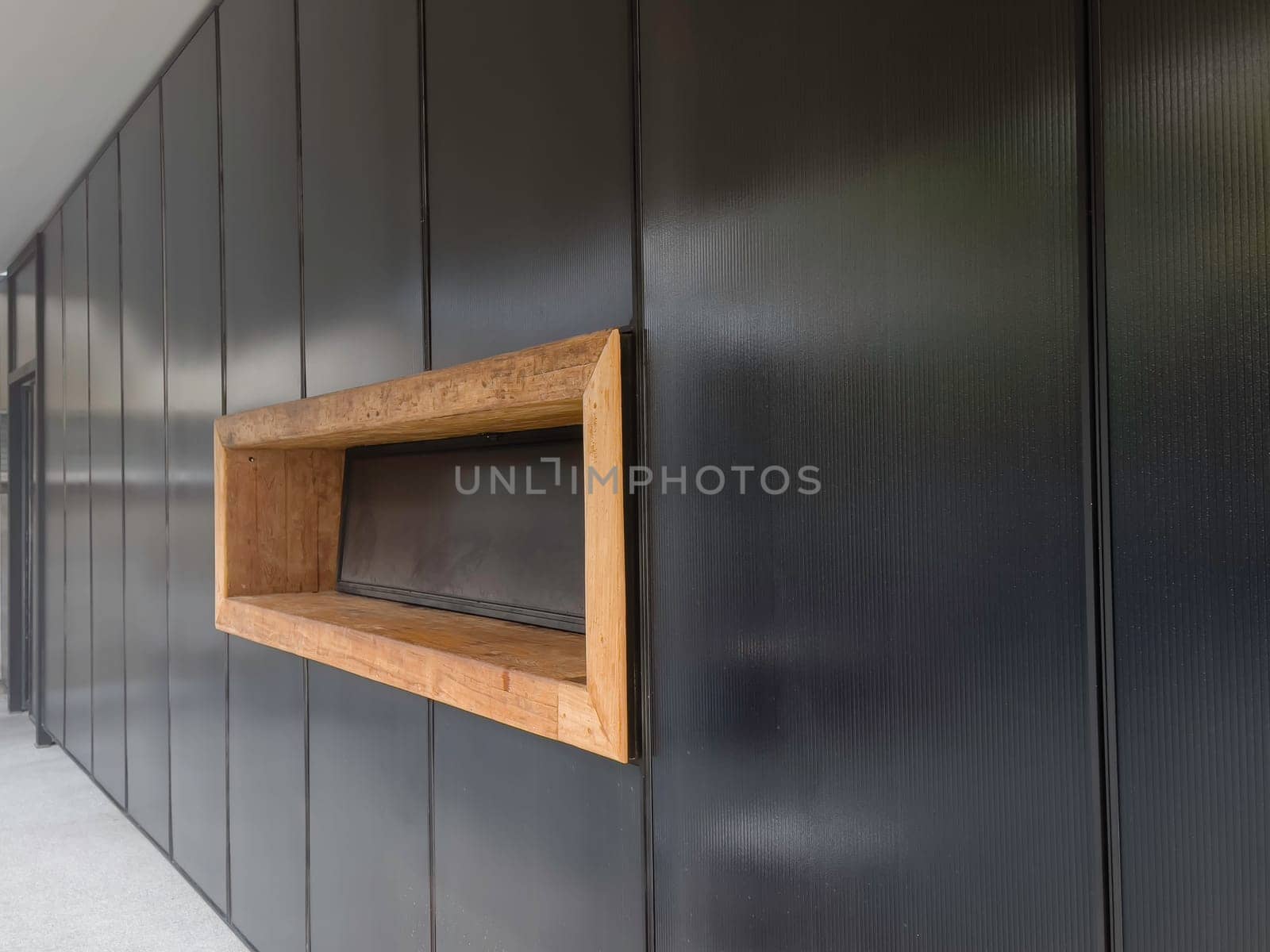Summer sunlight building facade outdoors, stock photo
