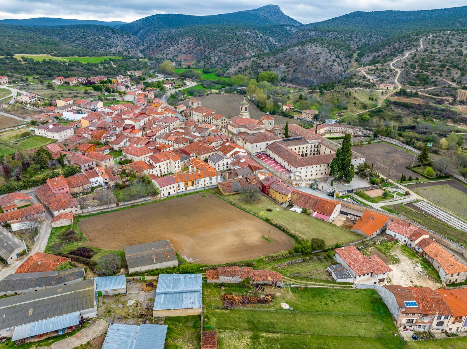 Santo Domingo de Silos Abbey at Burgos, Spain. It is a Benedictine monastery and a masterpiece of Romanesque art