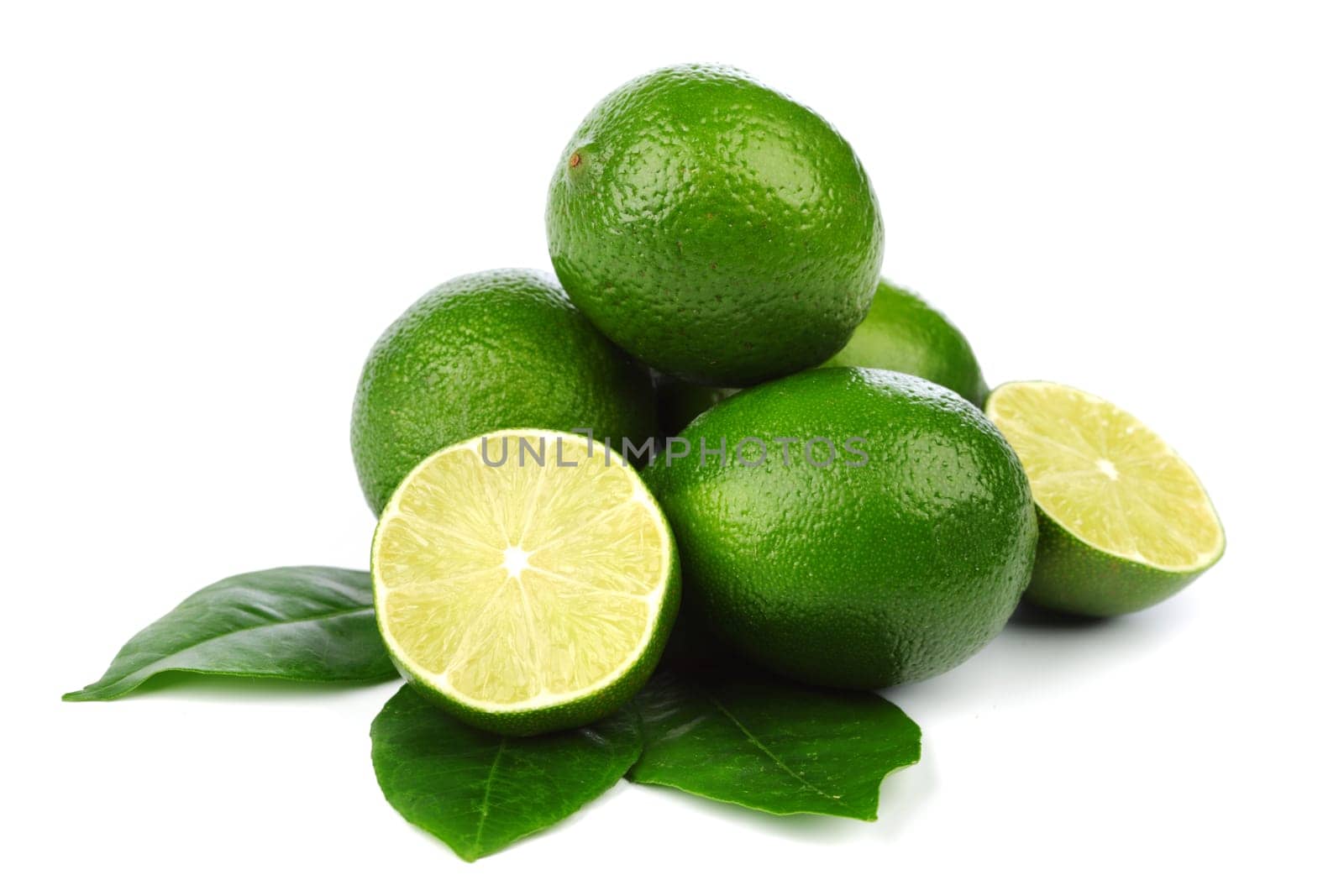 limes pile isolated on white