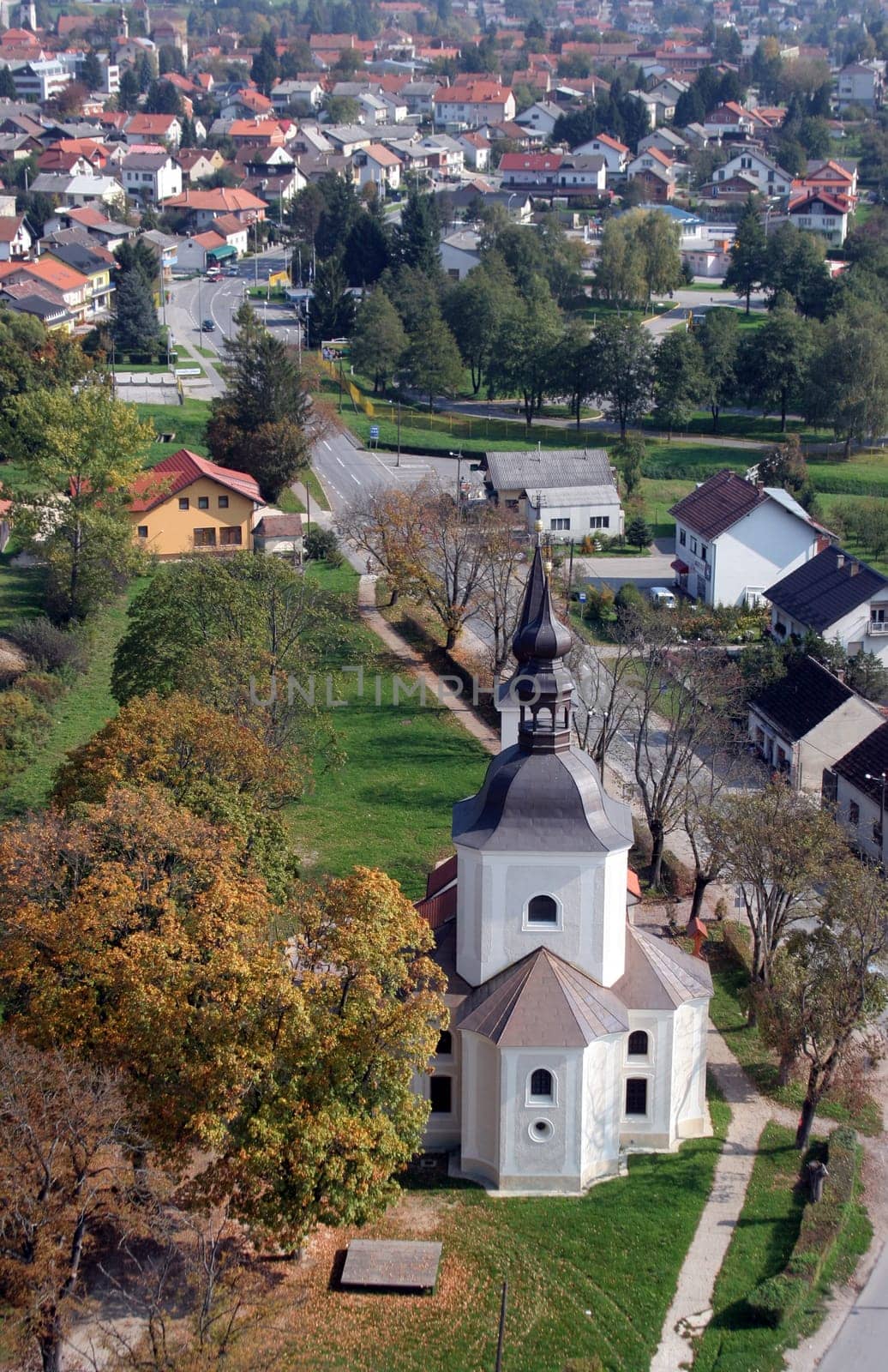 The parish church of Our Lady of Sorrows of Carinthia in Krizevci, Croatia