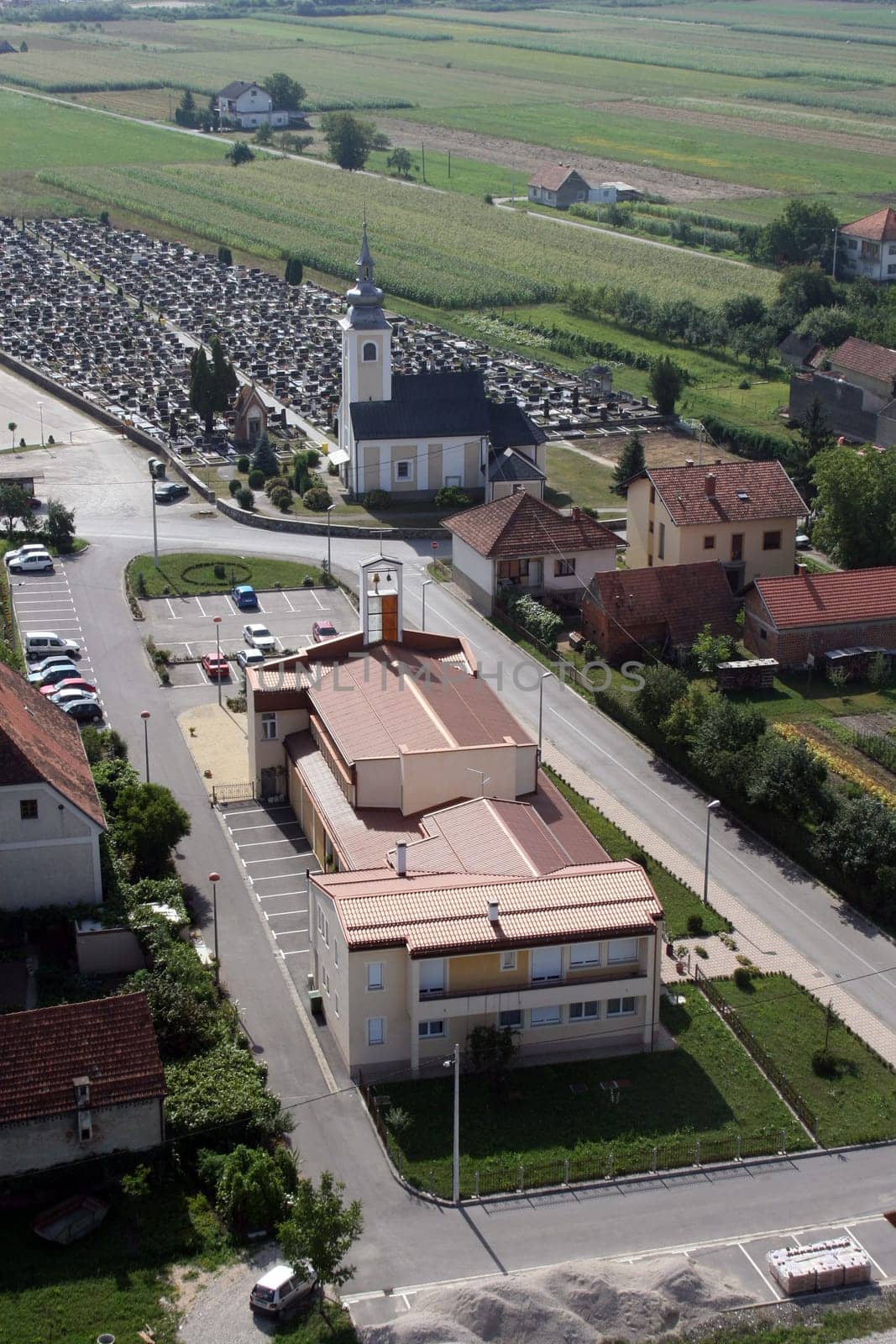 Parish Church of St. Martin and the Pastoral Center in Hrnetic, Karlovac, Croatia