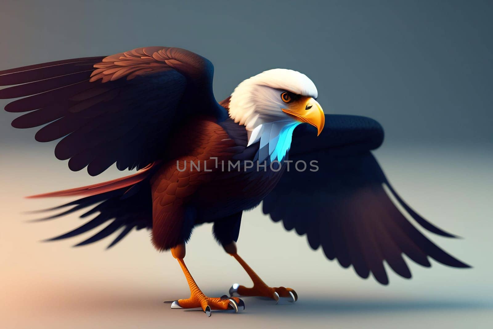 Bald Eagle Bird - 3D Rendered Illustration.