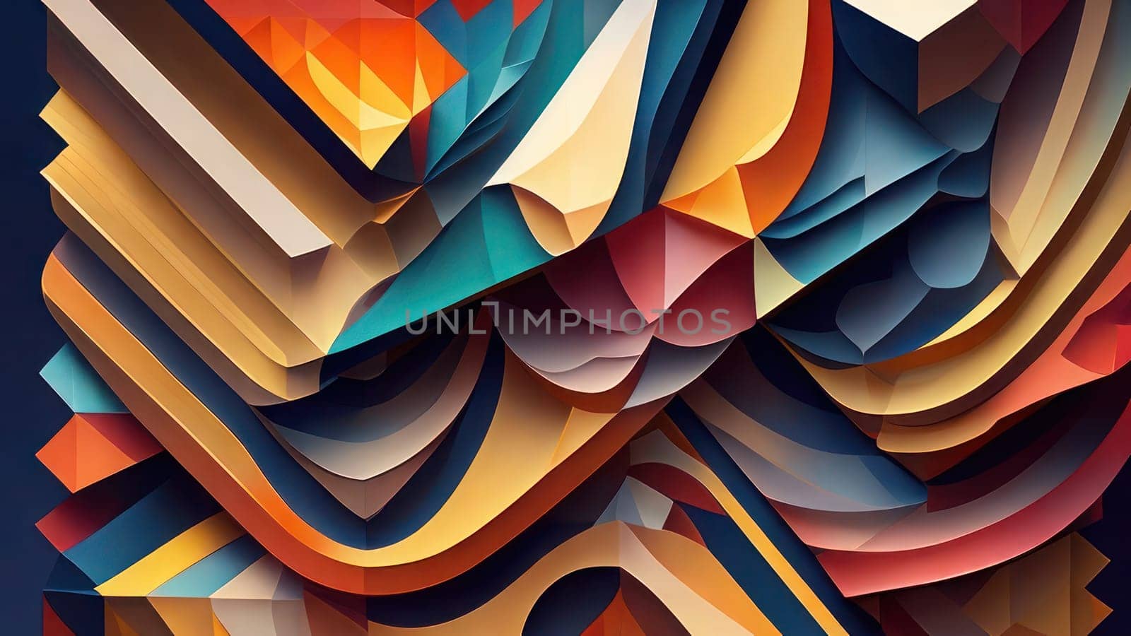 3d colorful abstract background, polygonal style vector illustration