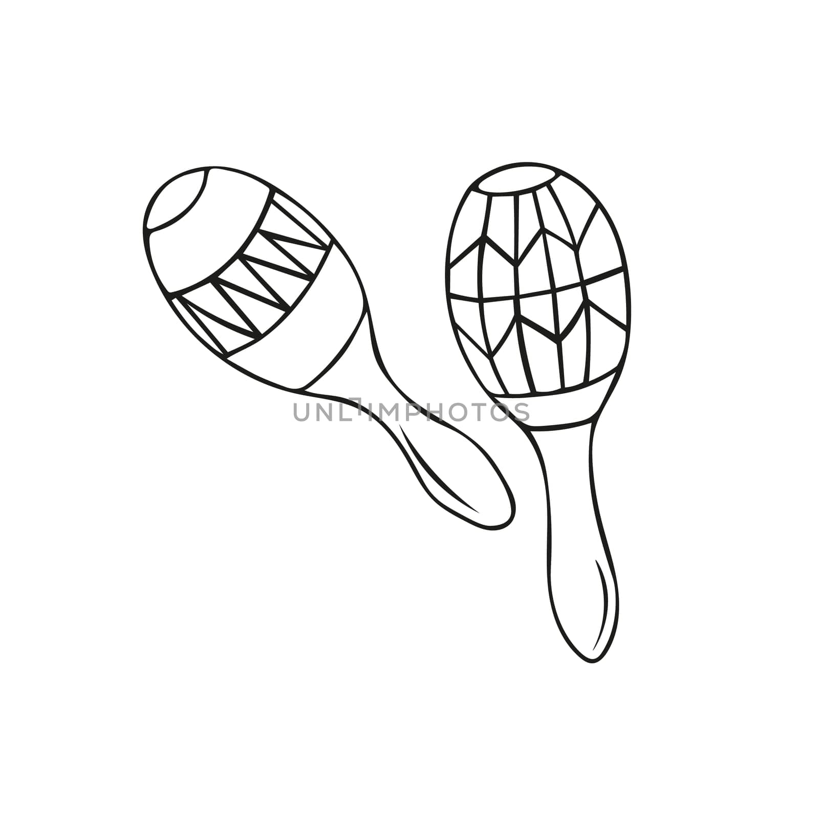 Mexican maracas icon, music and instrument, sound sign vector graphics on a white background
