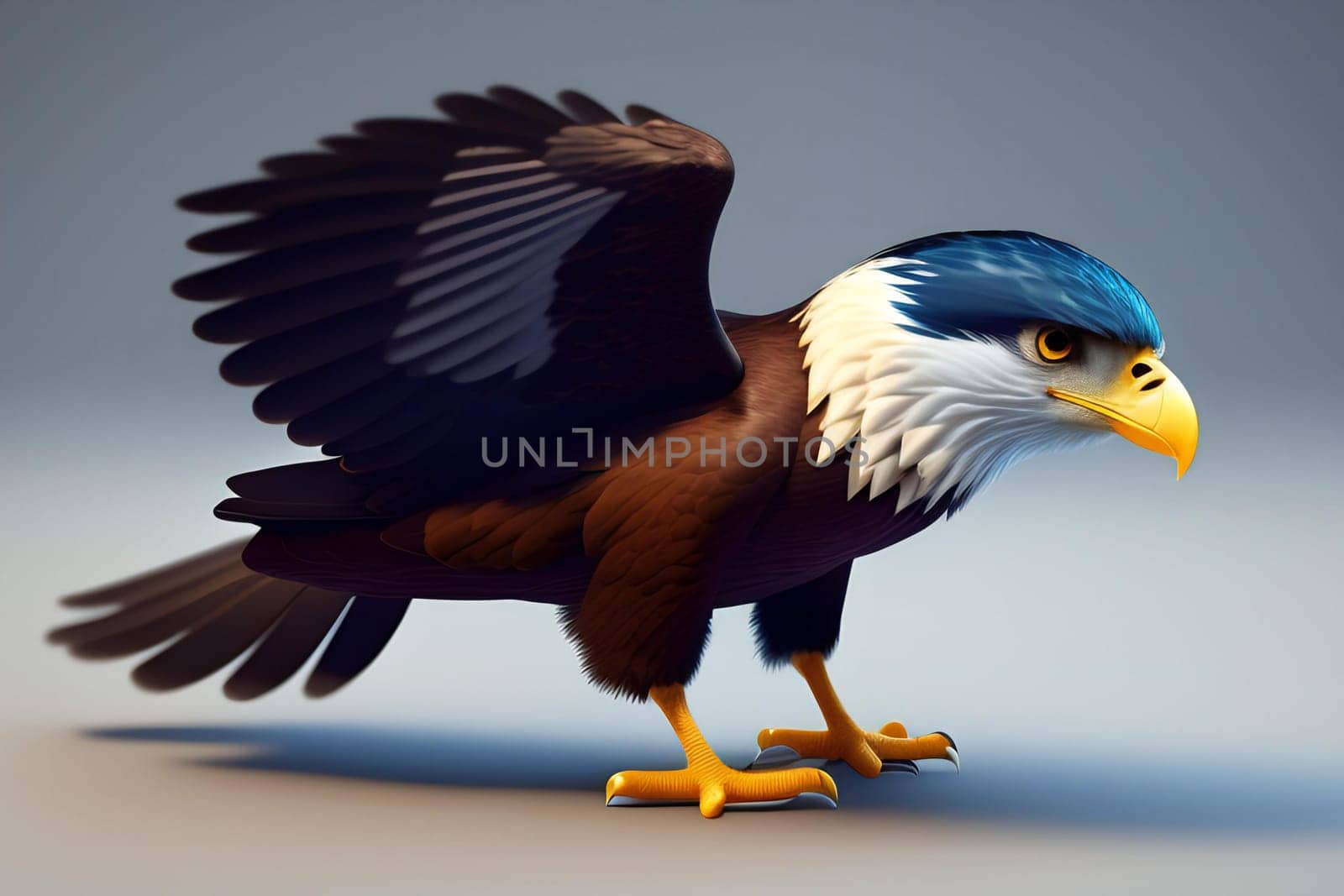 Bald Eagle Bird - 3D Rendered Illustration.