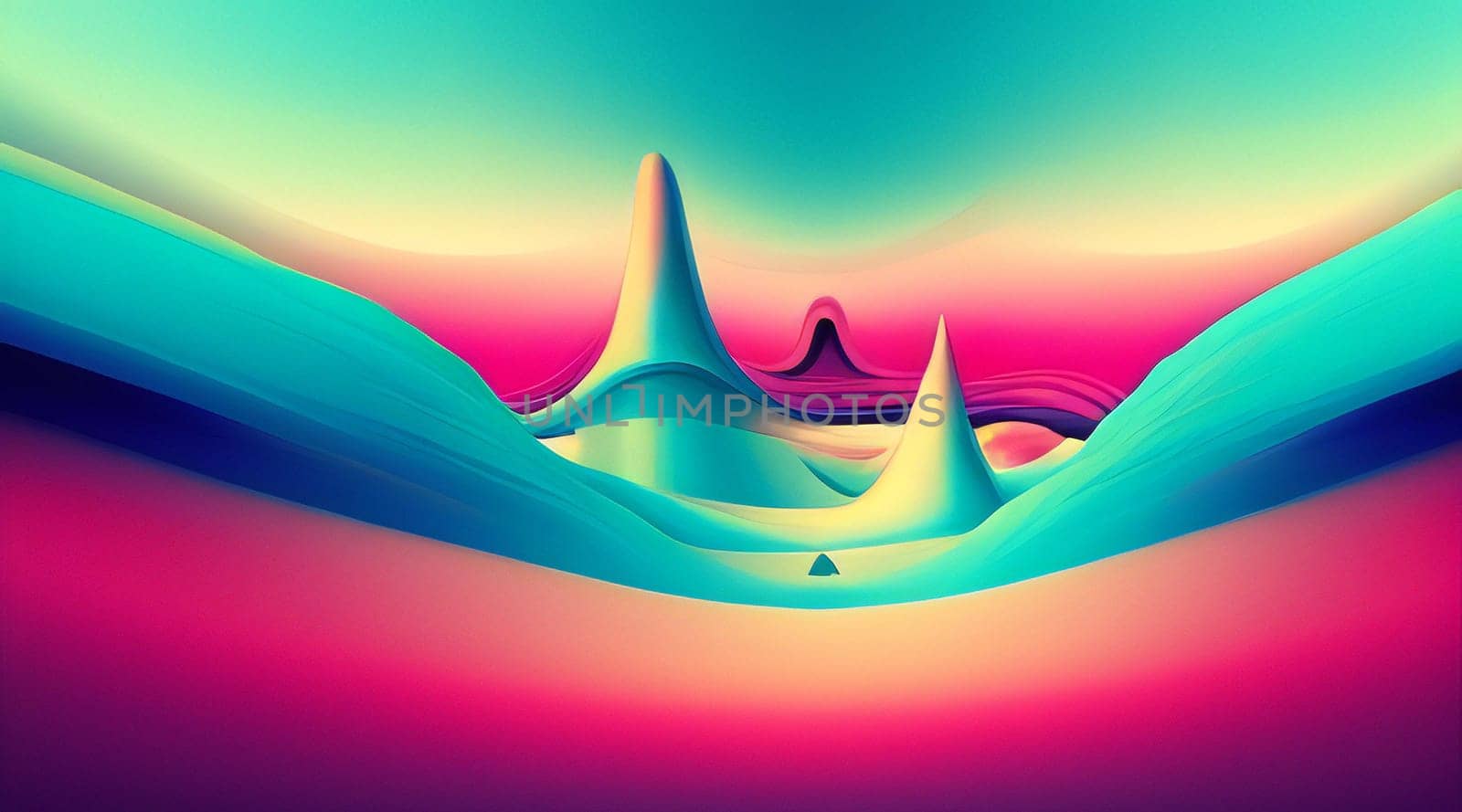 3D rendering of abstract wavy background for creative art,design and entertainment