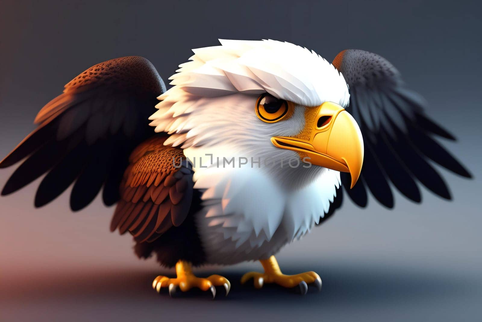Bald Eagle Bird - 3D Rendered Illustration.