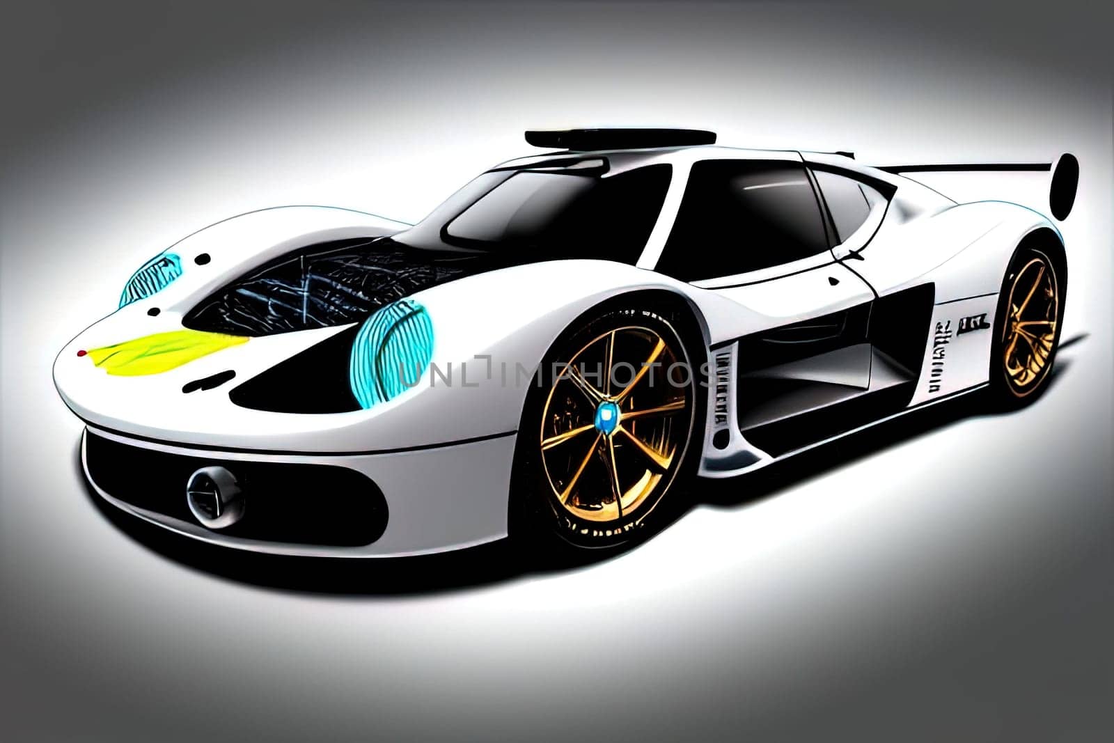 a brand-less generic concept car. ai generated