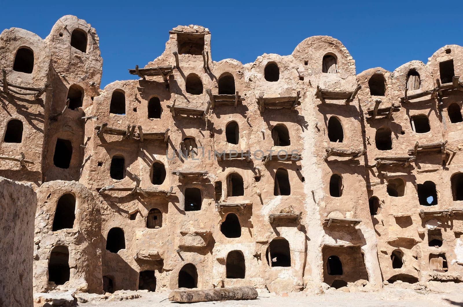 Qasr in Kabaw, Libya, Africa. Ancient Fortified Berber Granary
