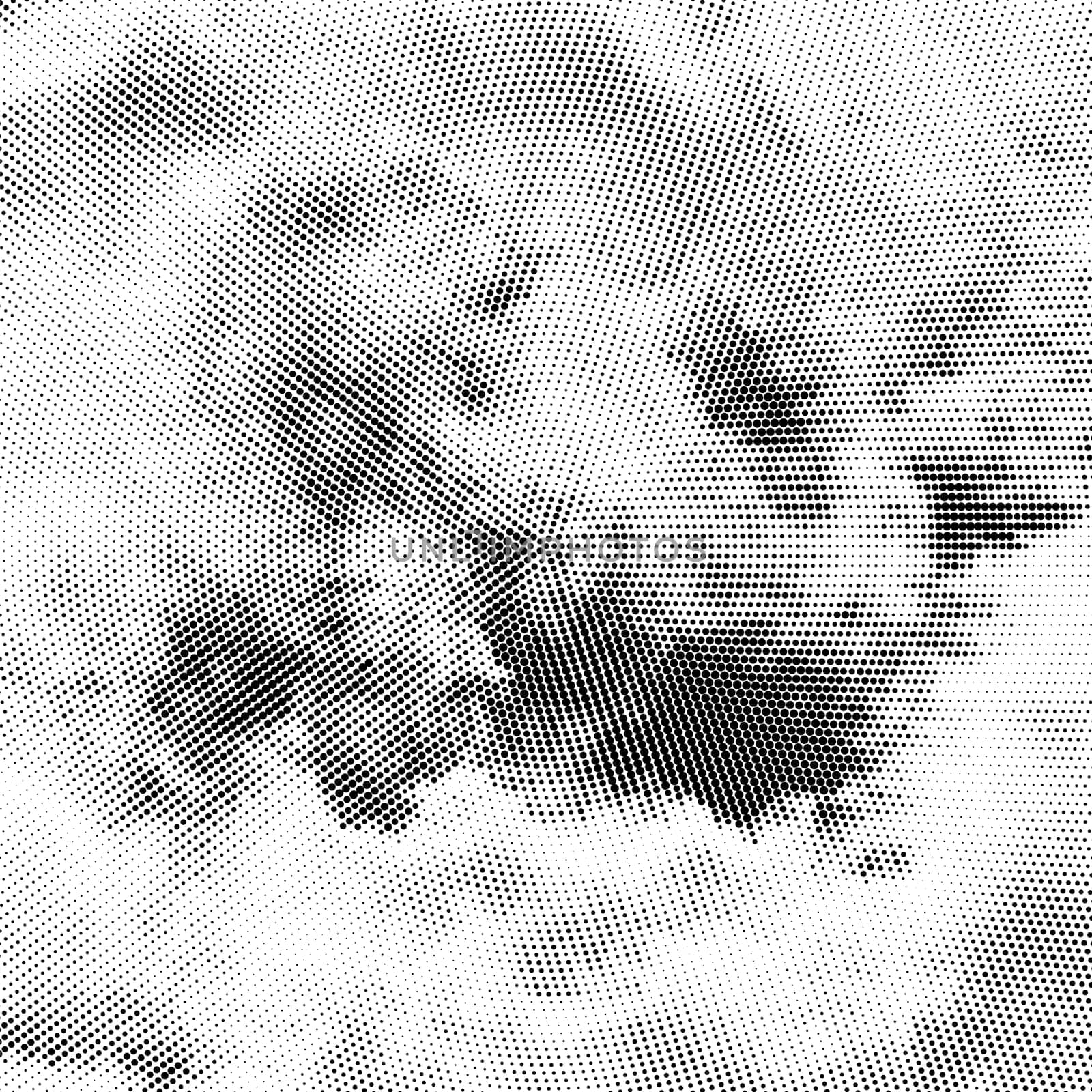 Halftone Pattern. Set of Dots. Dotted Texture on White Background. Overlay Grunge Template. Distress Linear Design. Fade Monochrome Points. Pop Art Backdrop.