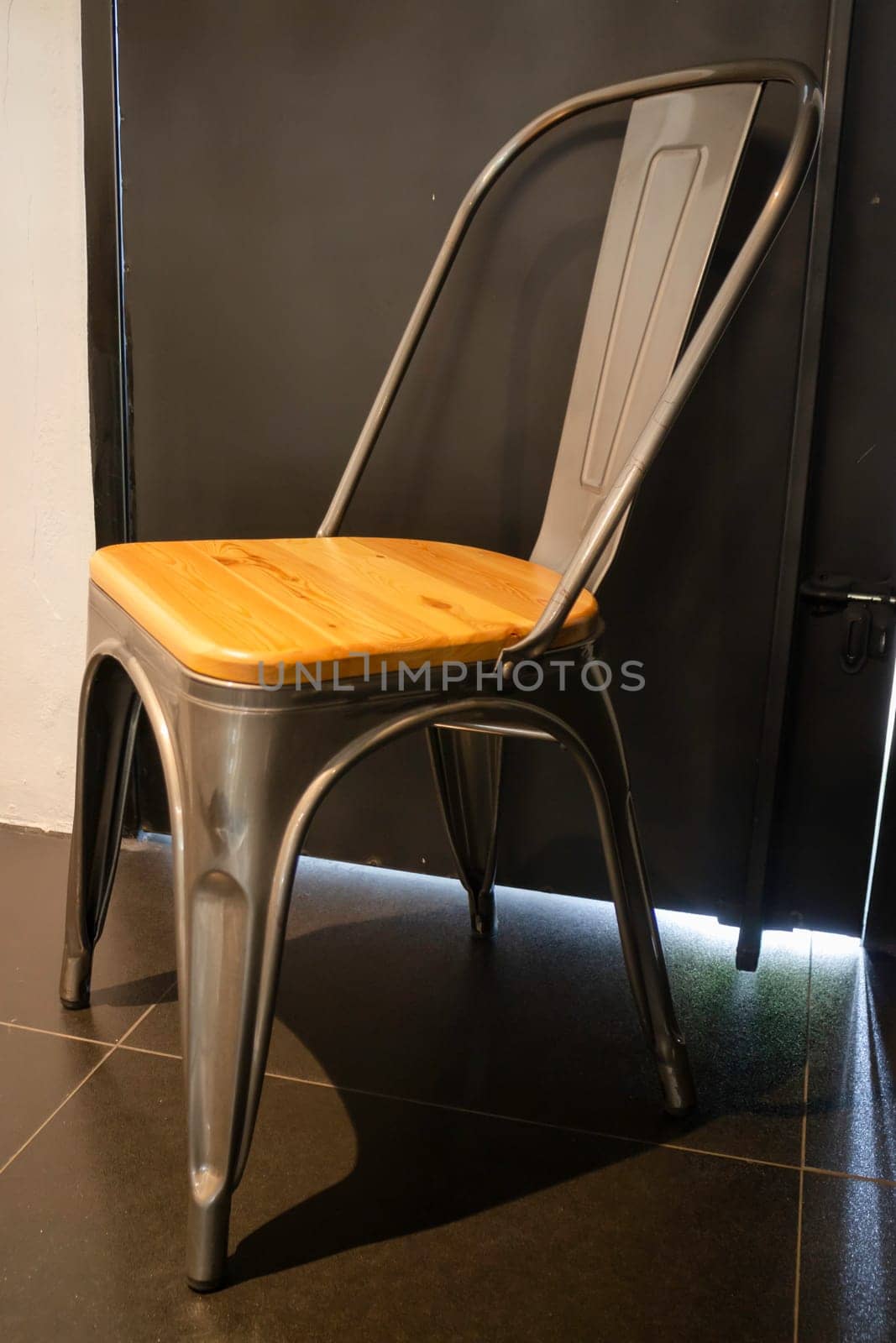 Loft modern black room interior, stock photo