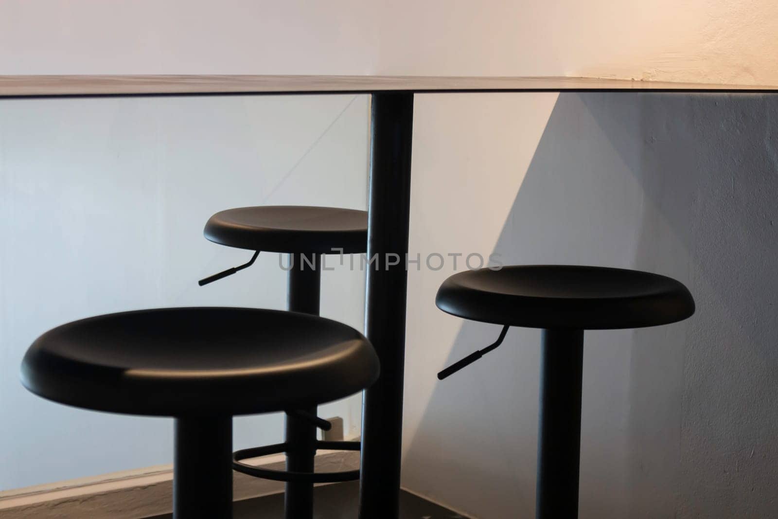 Loft modern black room interior, stock photo