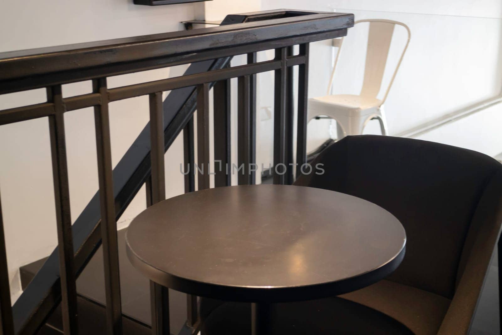 Loft modern black room interior, stock photo