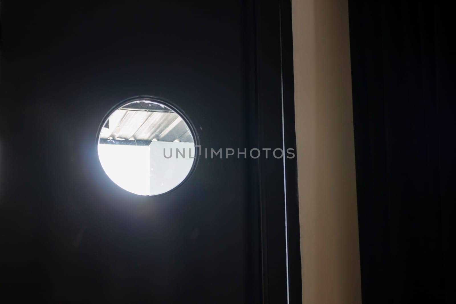 Loft modern black room interior, stock photo