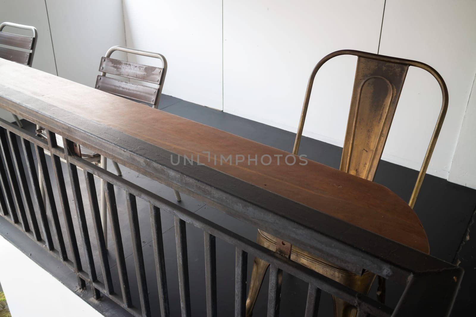 Loft modern black room interior, stock photo