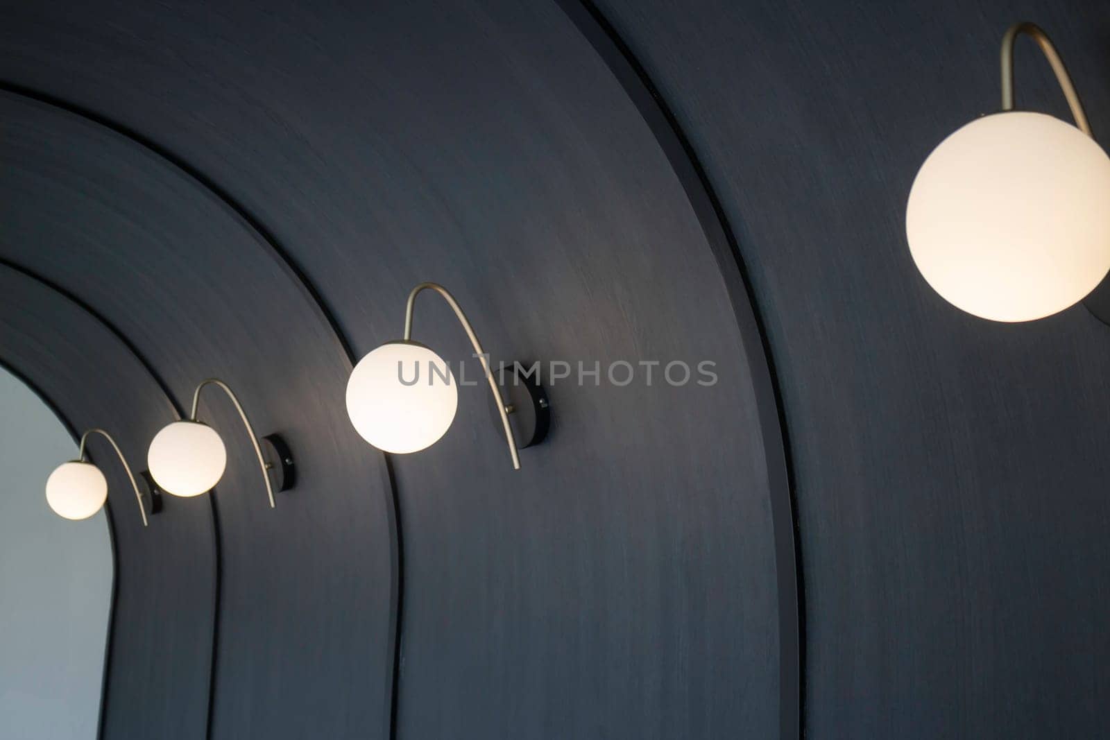 Loft modern black room interior, stock photo