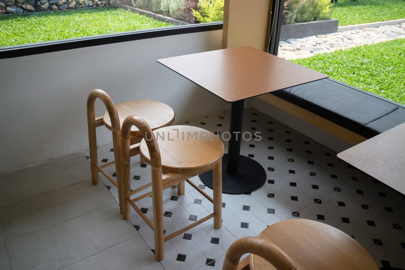 Loft modern black room interior, stock photo