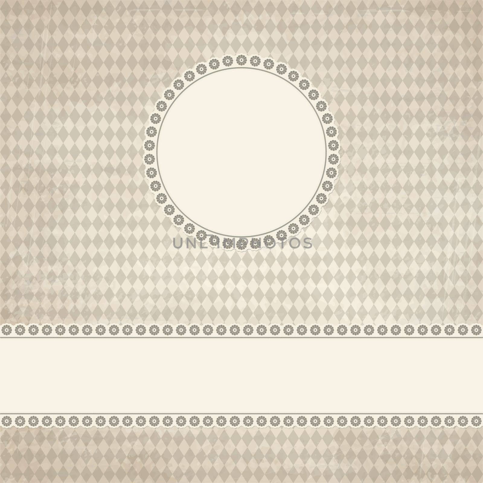 banner and empty patch on dirty brown colored Oktoberfest grunge background