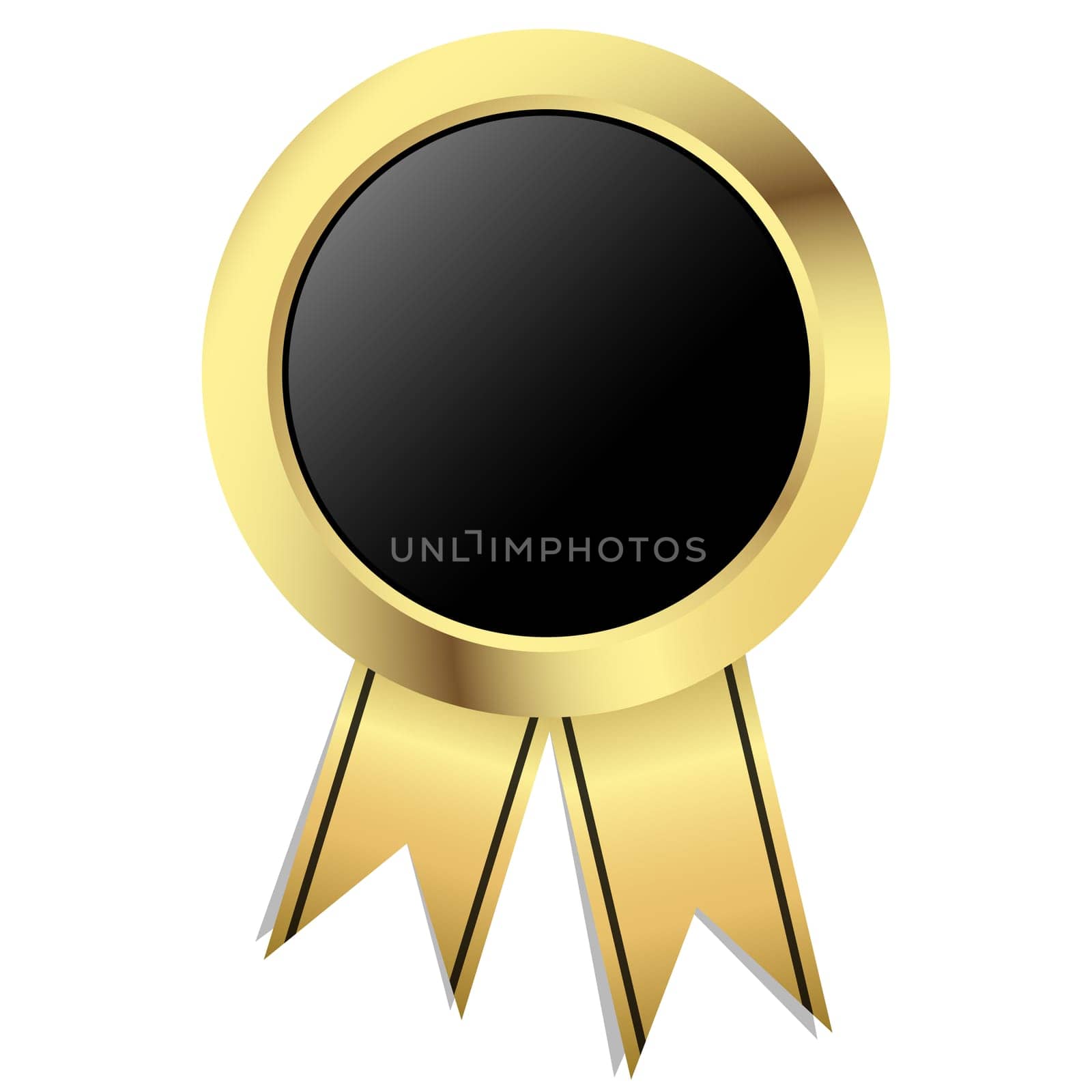 gold seal of quality template with ribbons