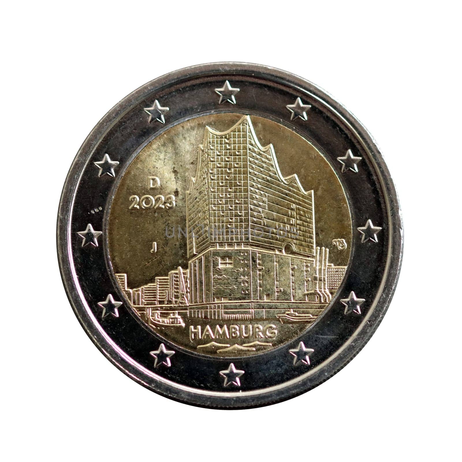 Elbphilharmonie Hamburg auf einer 2-Euro-Münze