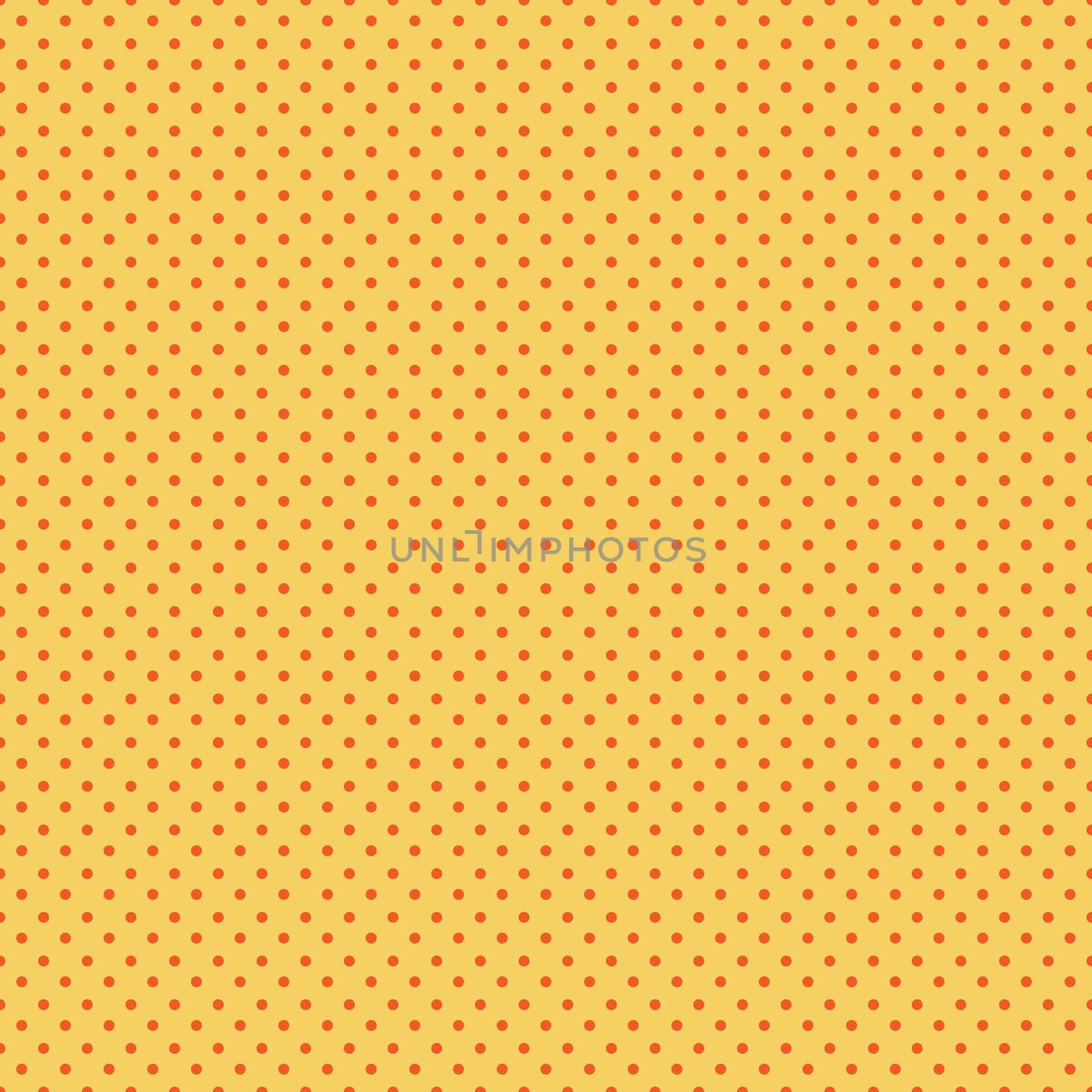 Polka dots pattern, red dots on yellow