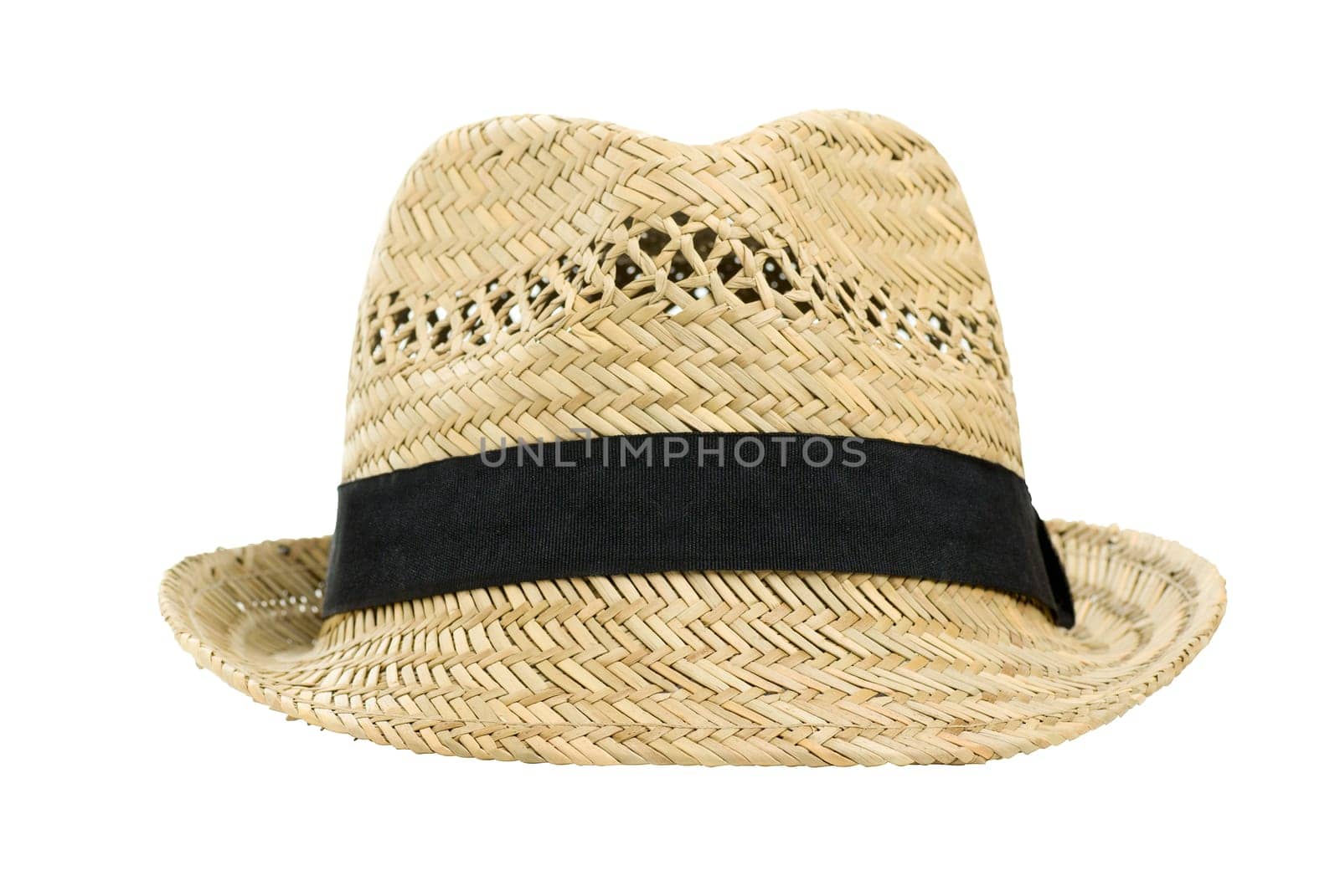 Straw hat, isolated on a white background