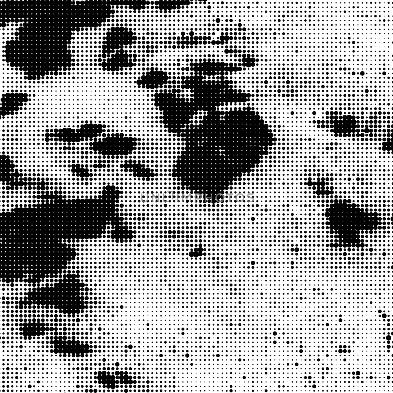 Raster Halftone Pattern. Set of Dots. Dotted Texture on White Background. Overlay Grunge Template. Distress Linear Design. Fade Monochrome Points. Pop Art Backdrop.