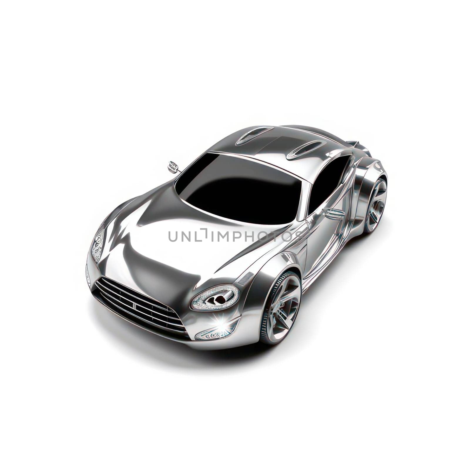 Car isolated on white AI Generated image