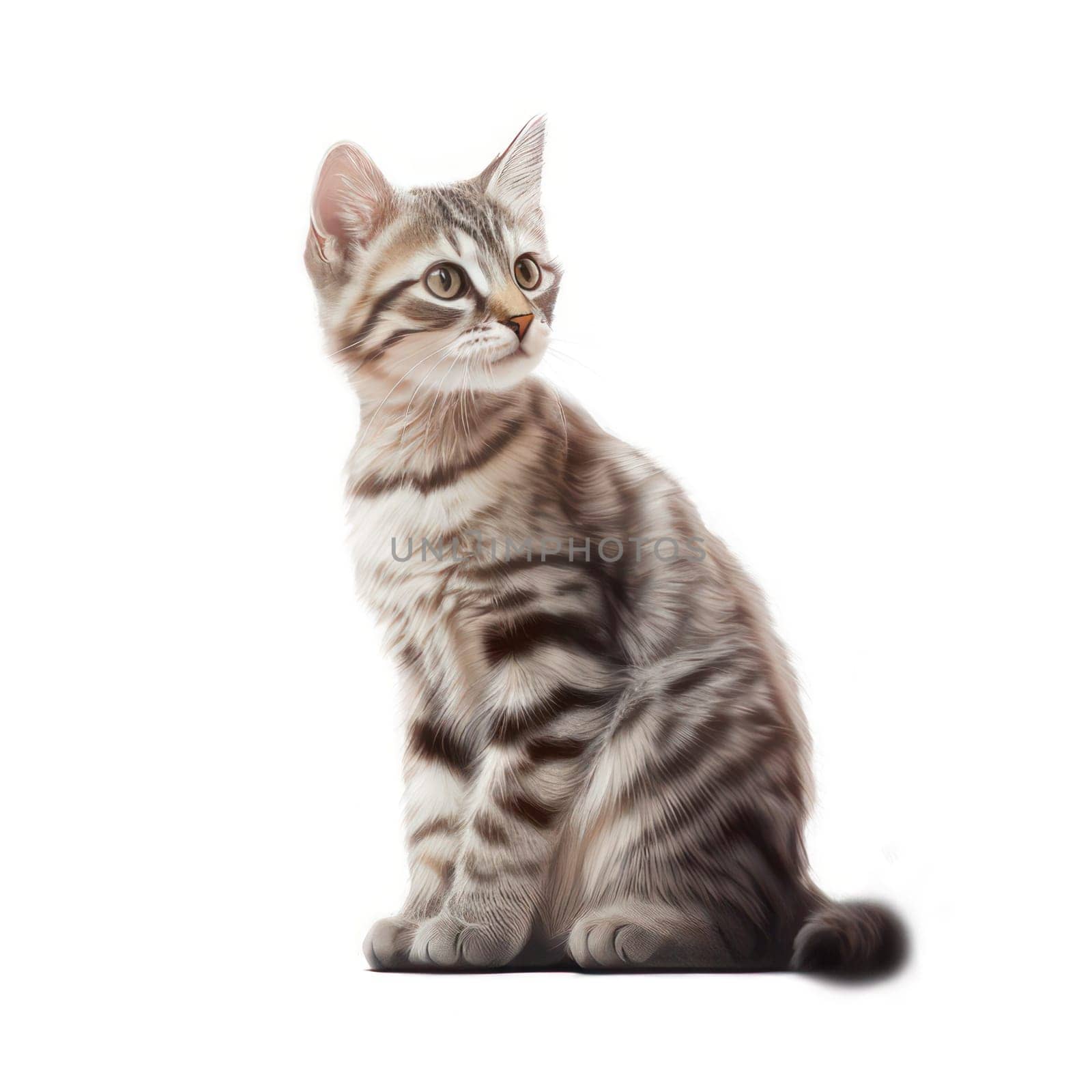 Cat isolated on white