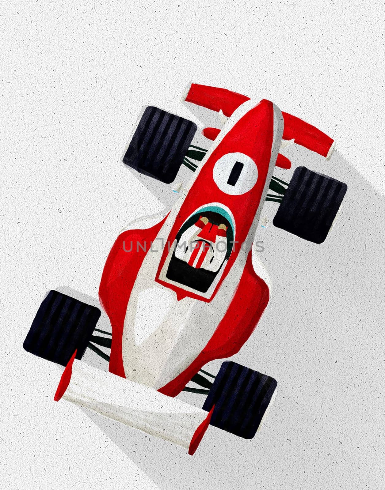Racing car background, grunge paper effect illustration