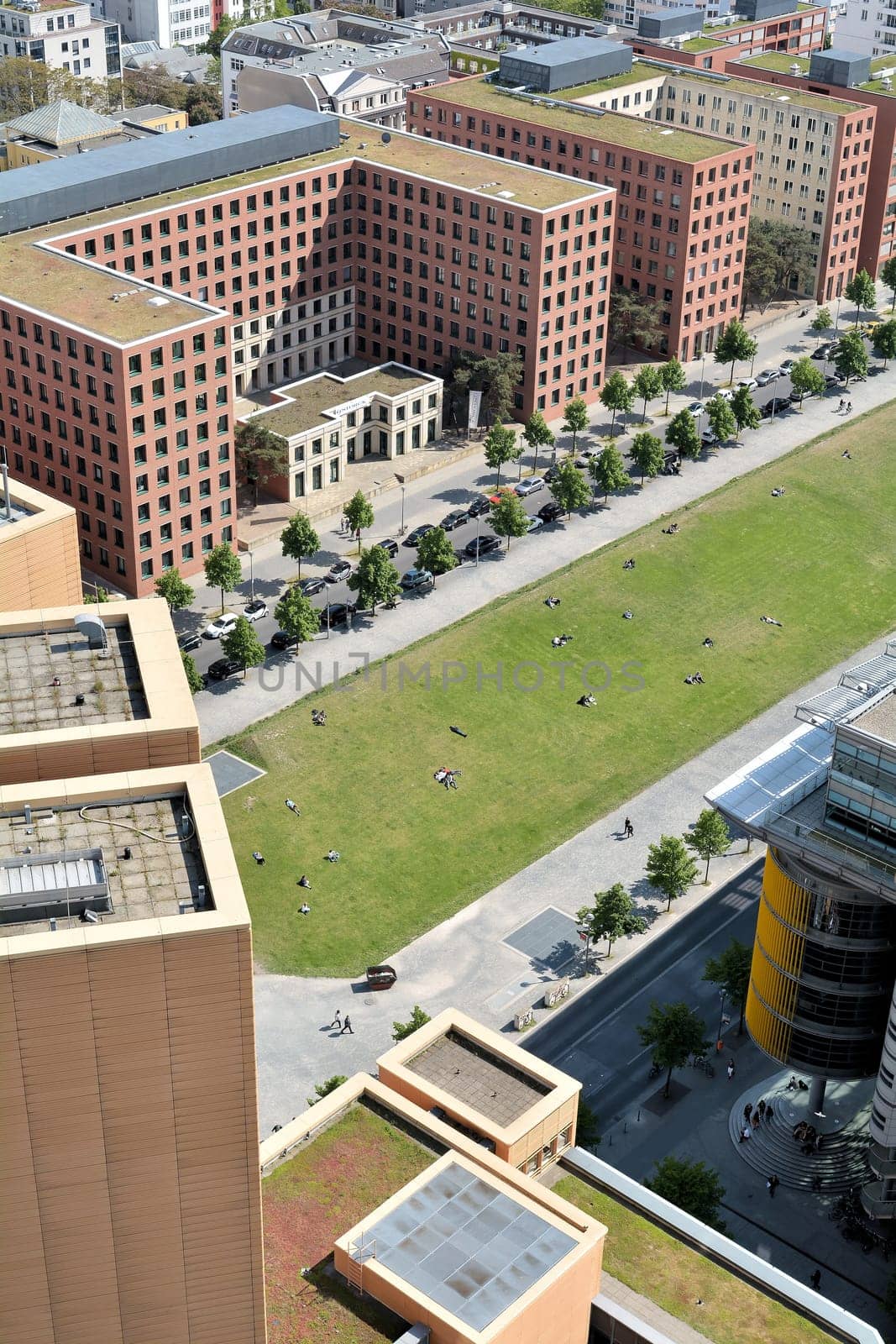 View of the city centre of Berlin from a high-rise building on Potsdamer Platz