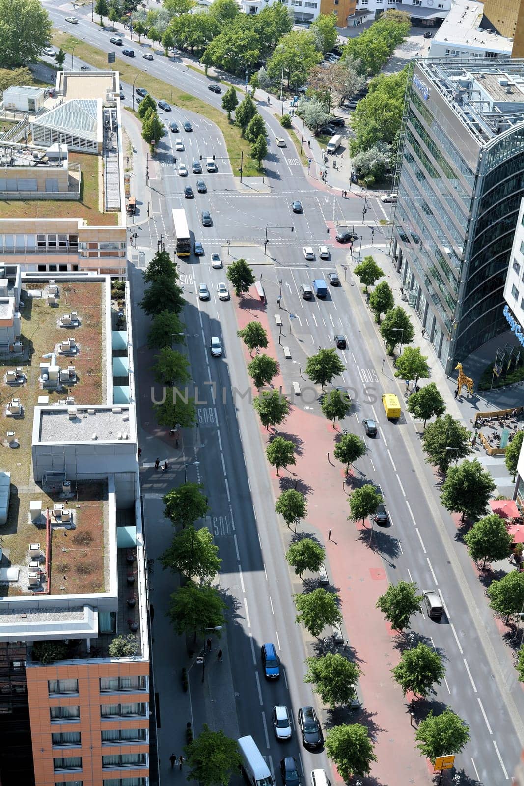View of the city centre of Berlin from a high-rise building on Potsdamer Platz