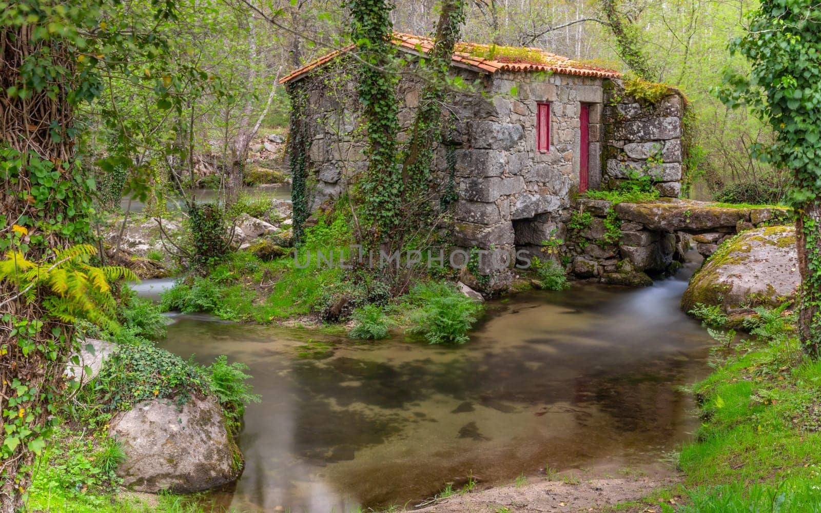 Long Exposure near an old watermill in Homem River, Amares, Portugal
