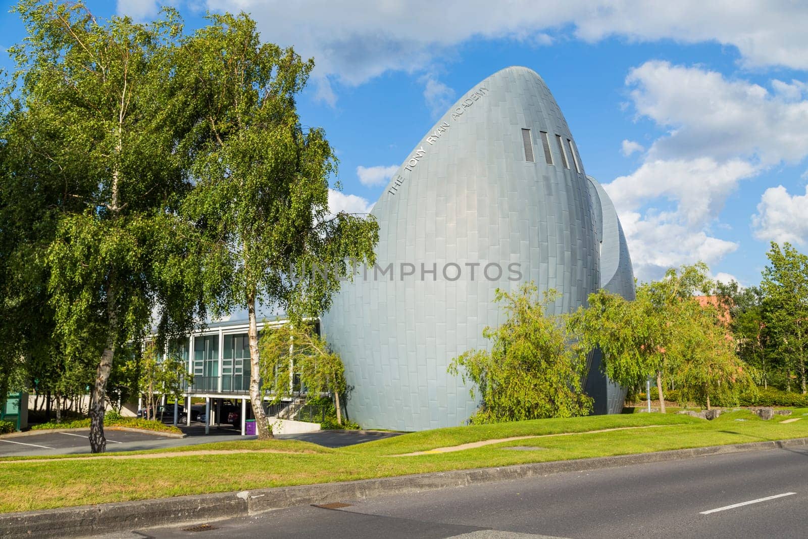 Dublin, Ireland: 20 July 2015 the building of the Tony Ryan Academy, Dublin, Ireland