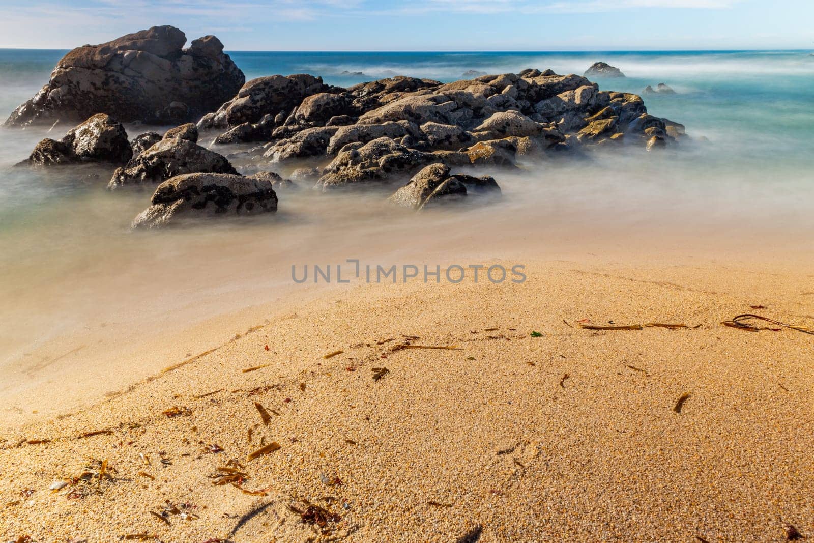 long exposure at the ocean in Povoa de Vazim, north of Portugal