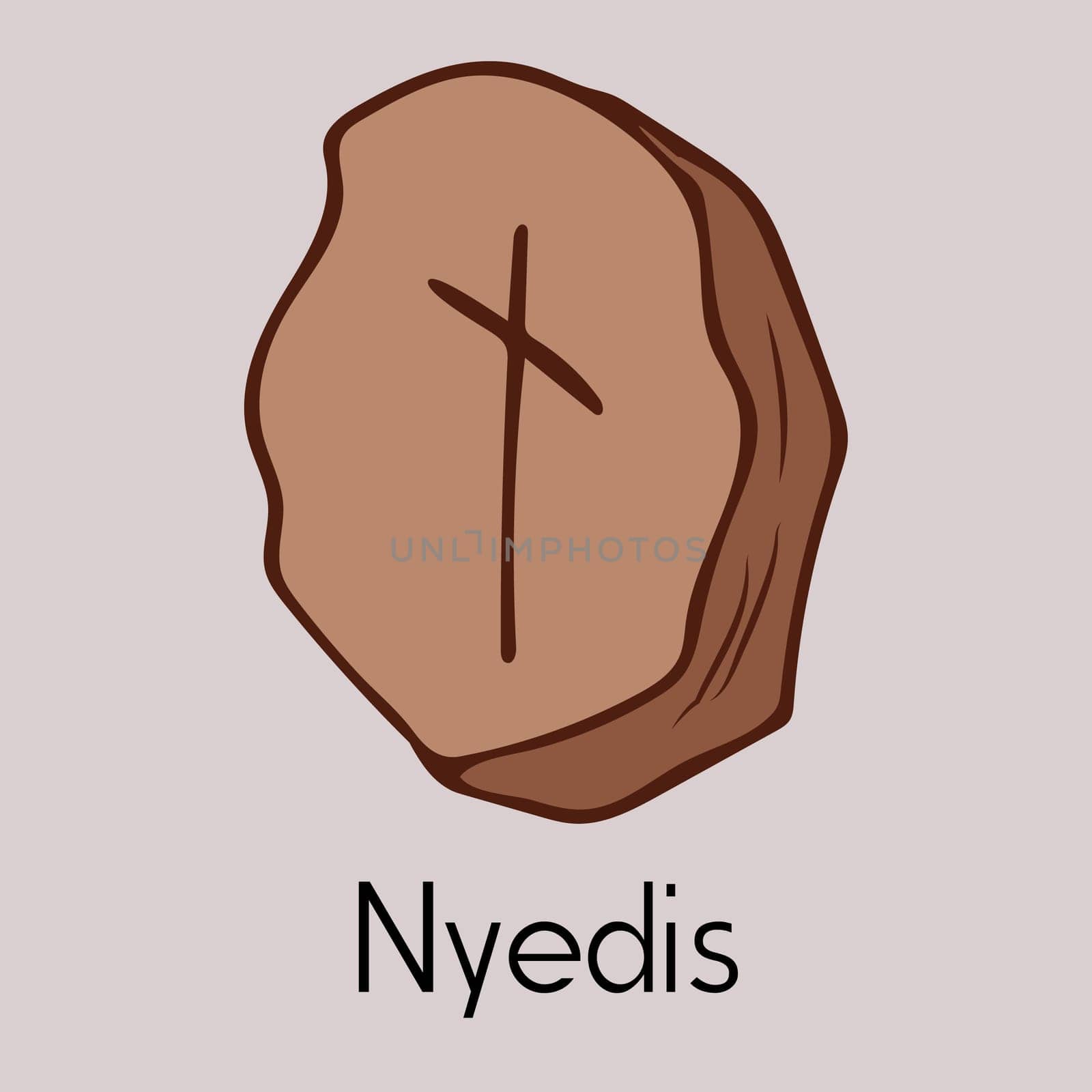 Rune Nyedis.Ancient Scandinavian runes.Runes senior futarka.Magic, ceremonies,religious symbols.Predictions and amulets