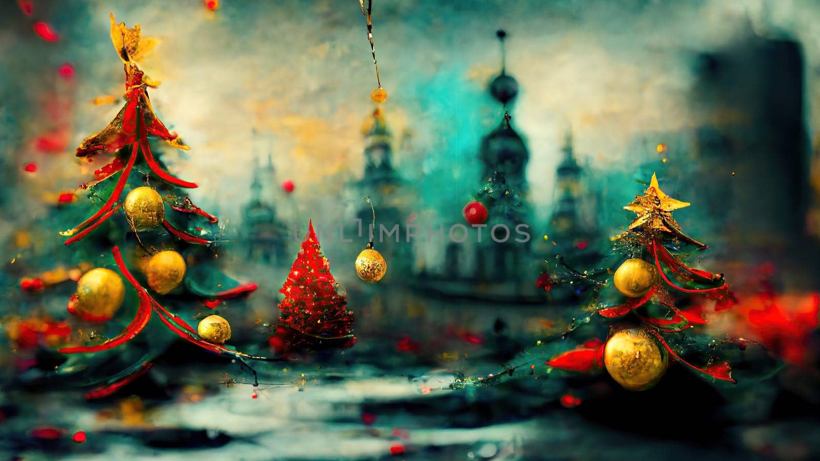 Conceptual romantic christmas theme created by Artificial Art.